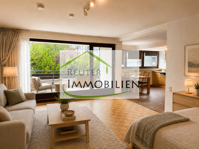 NEU zur Vermietung in Bochum Querenburg - Schlaf-Wohnzimmer - KI-möbliert - Reuter Immobilien – Immobilienmakler