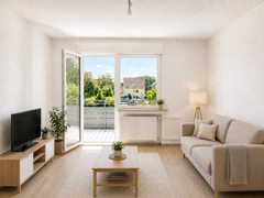 NEU zur Vermietung in Bochum Gerthe - Wohnzimmer - KI-Möbliert - Reuter Immobilien – Immobilienmakler