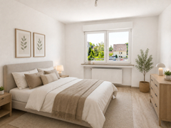 NEU zur Vermietung in Bochum Gerthe - Schlafzimmer - KI-Möbliert - Reuter Immobilien – Immobilienmakler