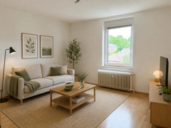 NEU zur Vermietung in Bochum Linden - Wohnzimmer - KI-Möbliert - Reuter Immobilien – Immobilienmakler