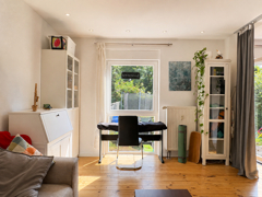 NEU zum Verkauf in Bochum Eppendorf - Eigentumswohnung mit Garten - Maisonette -  Wohnzimmer - Reuter Immobilien – Immobilienmakler