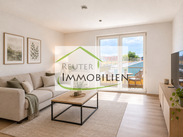 NEU zur Vermietung in Bochum Innenstadt - Wohnzimmer - KI-Möbliert - Reuter Immobilien – Immobilienmakler