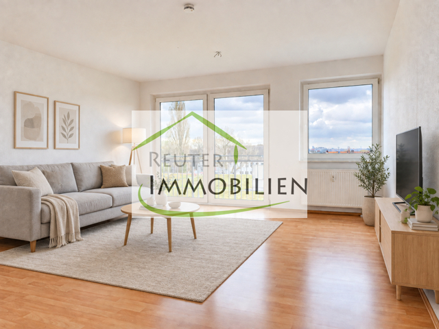 NEU zur Vermietung in Bochum Innenstadt - Wohnzimmer - KI-Möbliert - Reuter Immobilien – Immobilienmakler