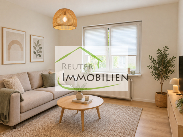 NEU zum Verkauf in Herne Röhlinghausen - Eigentumswohnung -Wohnzimmer KI generiert - Reuter Immobilien – Immobilienmakler