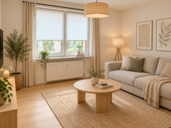 NEU zum Verkauf in Herne Röhlinghausen - Eigentumswohnung - Wohnzimmer KI generiert - Reuter Immobilien – Immobilienmakler