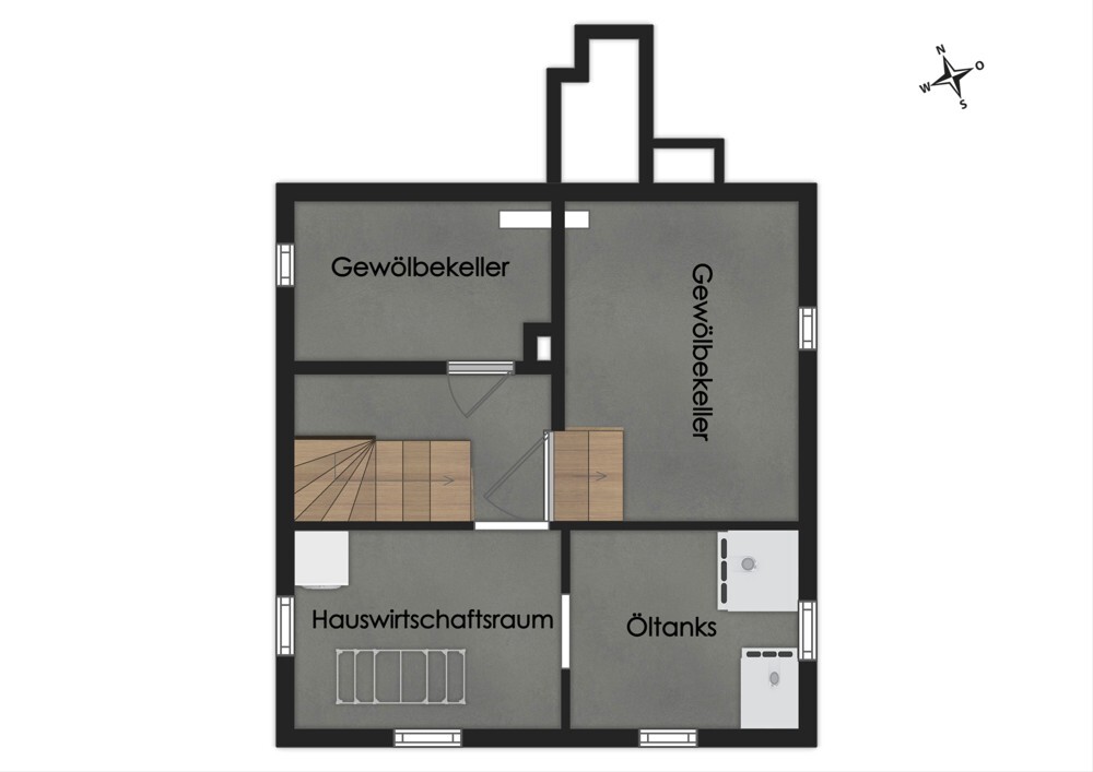 Untergeschoss mit Gewölbekeller