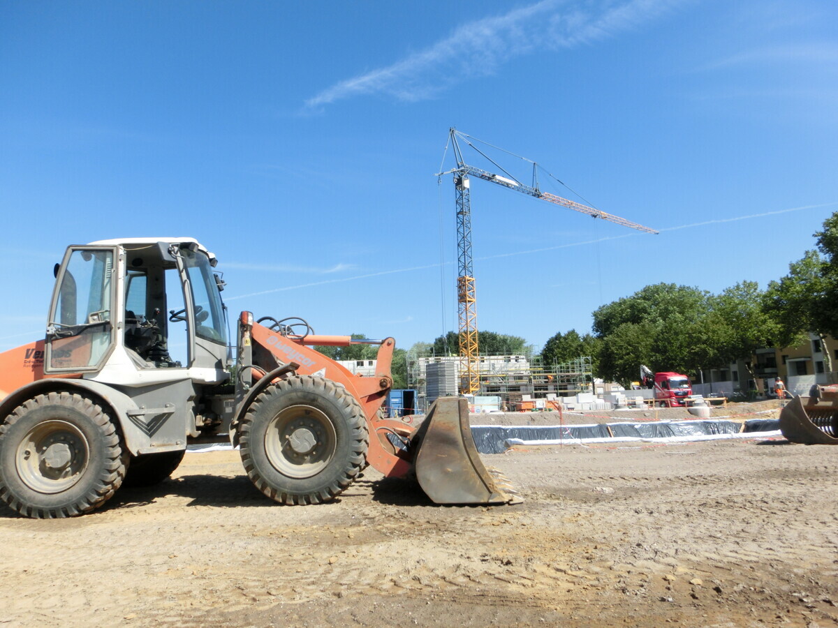 Neubau: Bottrop, Eigener Feldblick - Beginn Hochbau