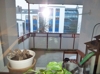 Blick Küche auf Balkon