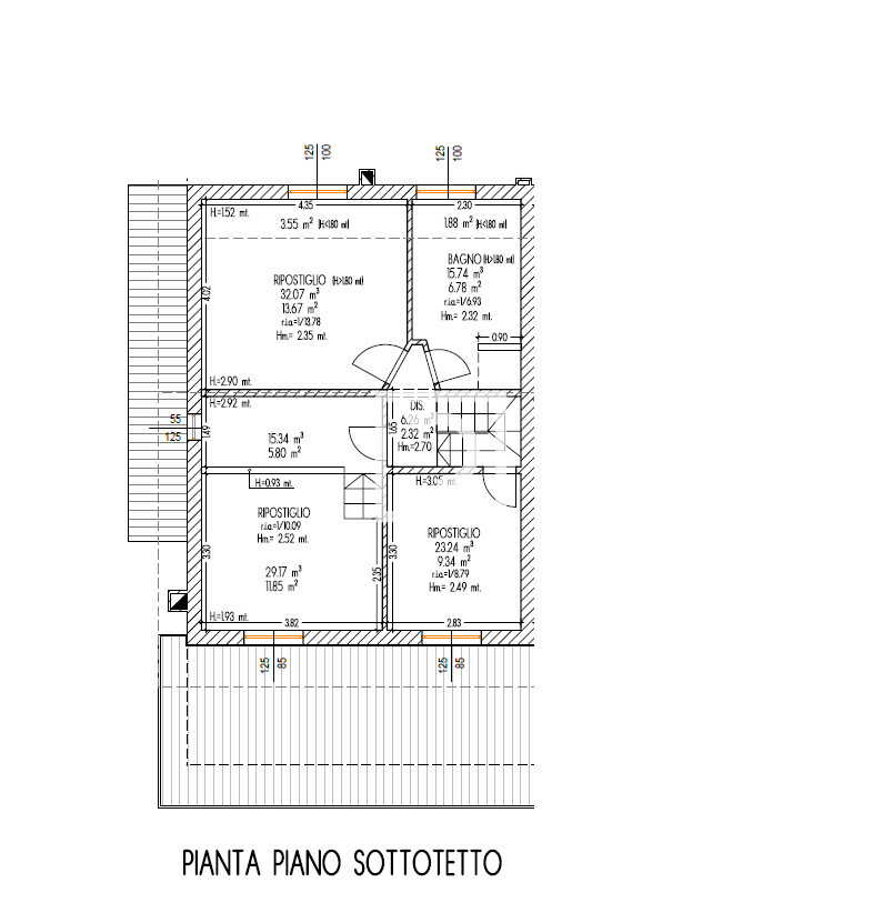 PIANTA PIANO SOTTOTETTO