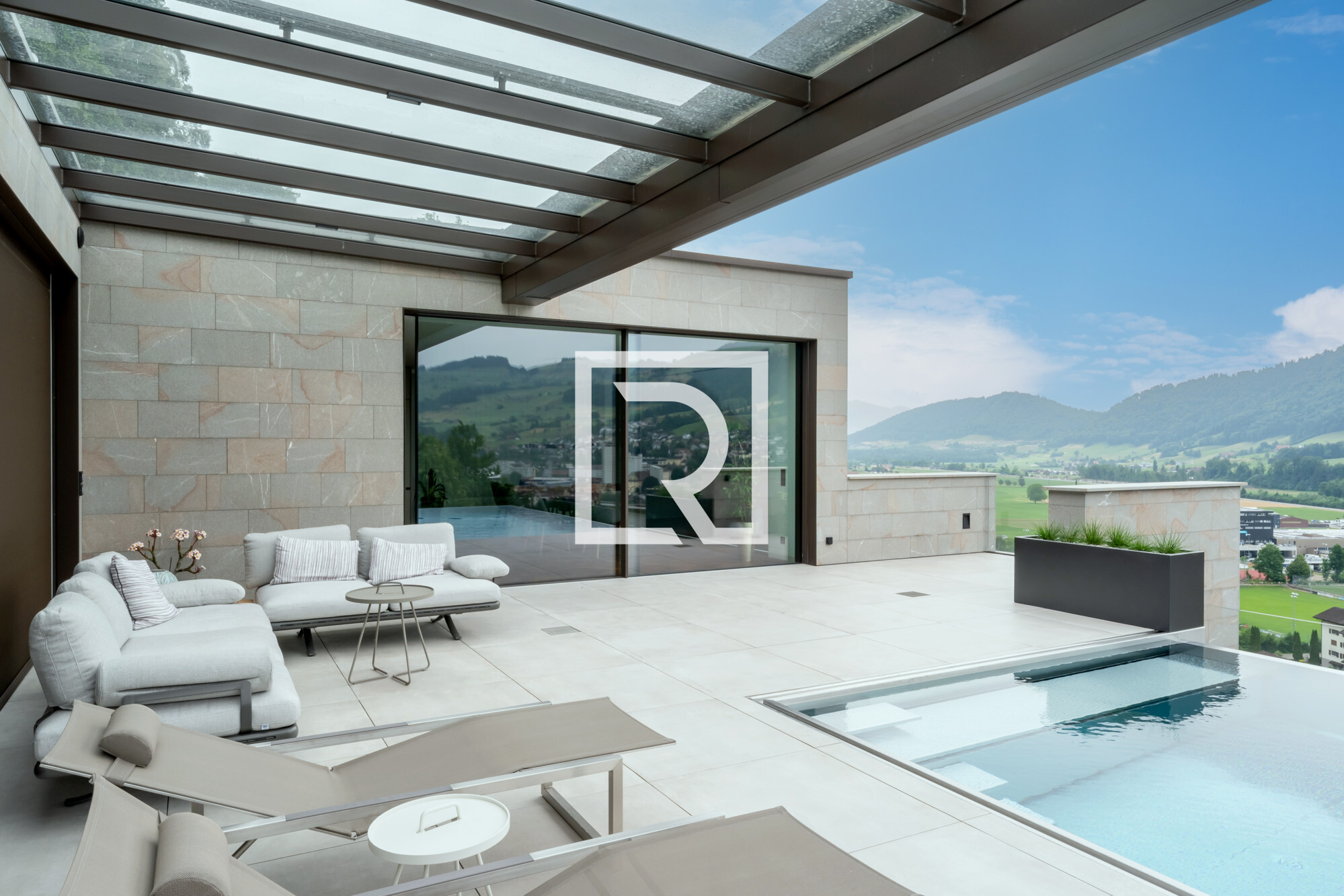 vista piscina panorama