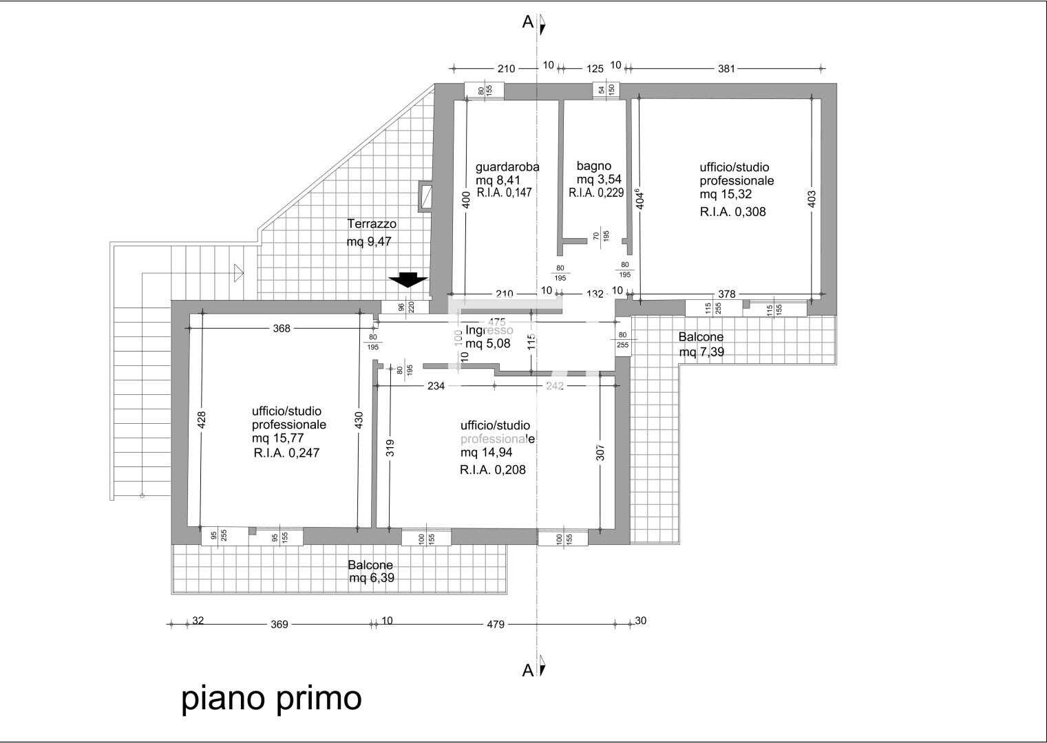 Pianta Studio - Locazione