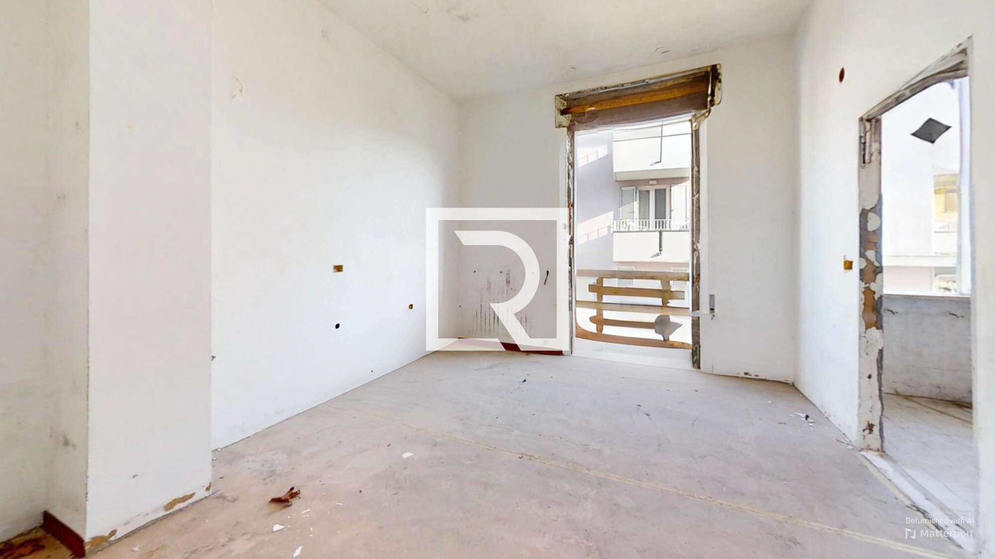 Piano-Primo-Con-Mansarda-Bedroom-Defurnished 4