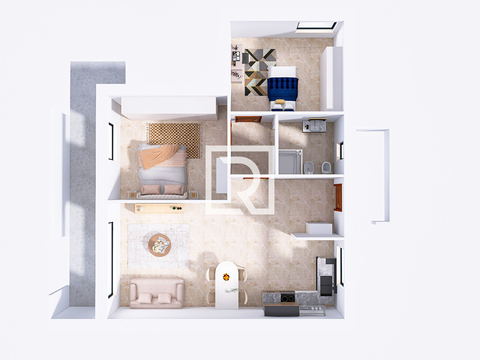 RENDER INTERNI PIANO PRIMO