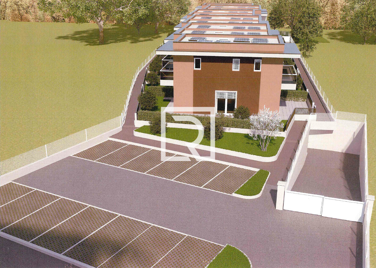 vista dall'alto laterale con accesso garage