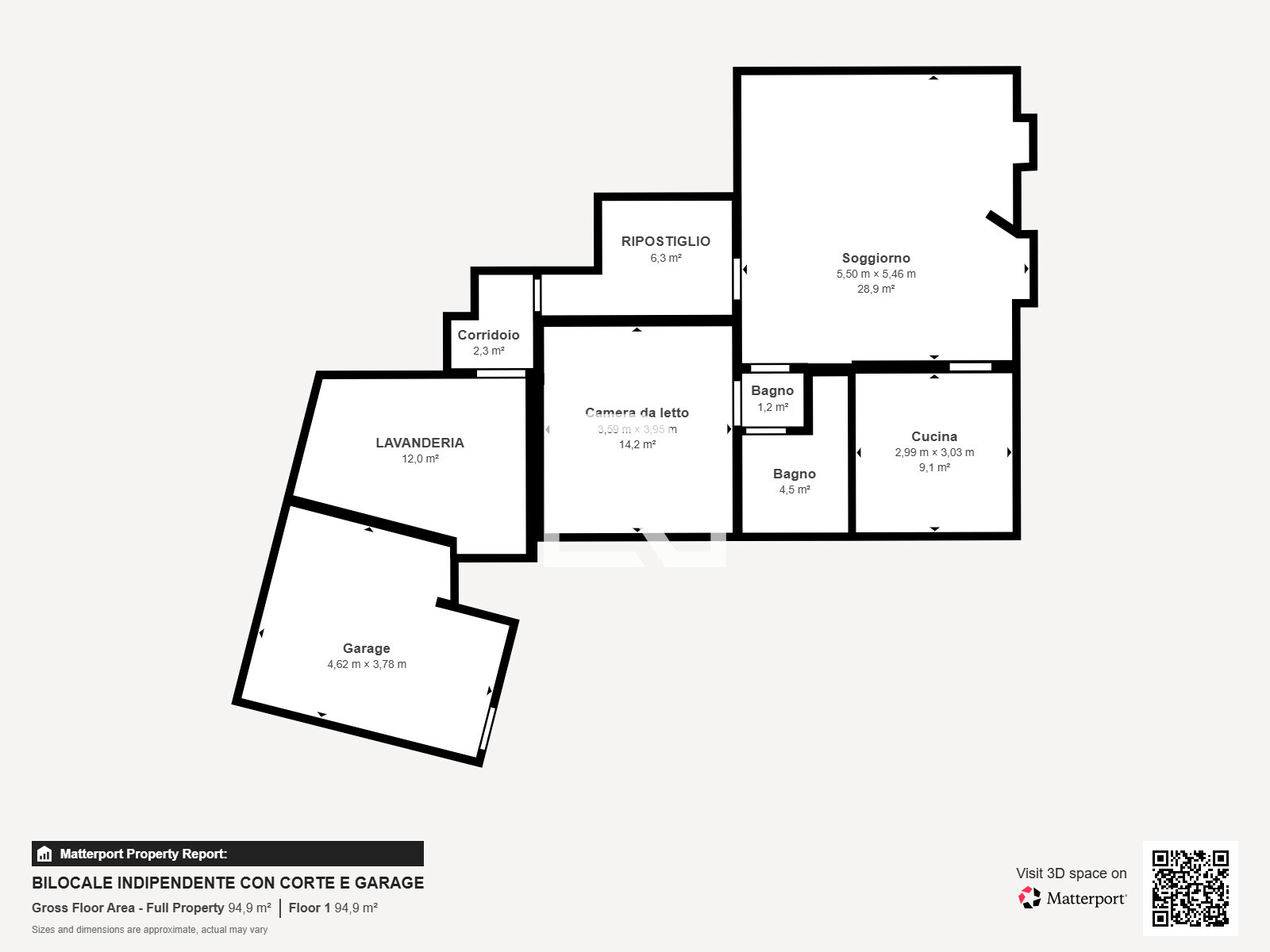 BILOCALE INDIPENDENTE CON CORTE E GARAGE - Floor 1