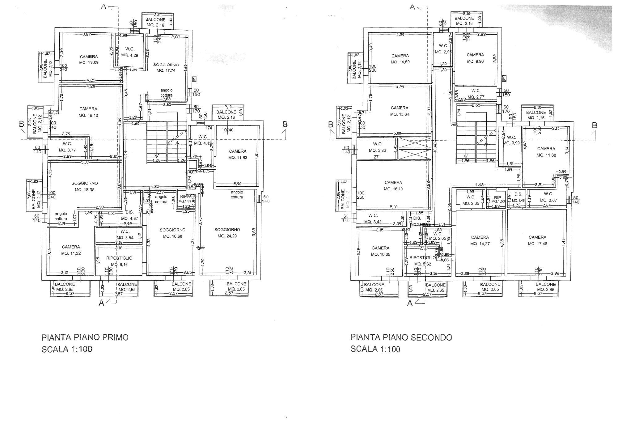 PLANIMETRIA PIANO PRIMO E PIANO SECONDO