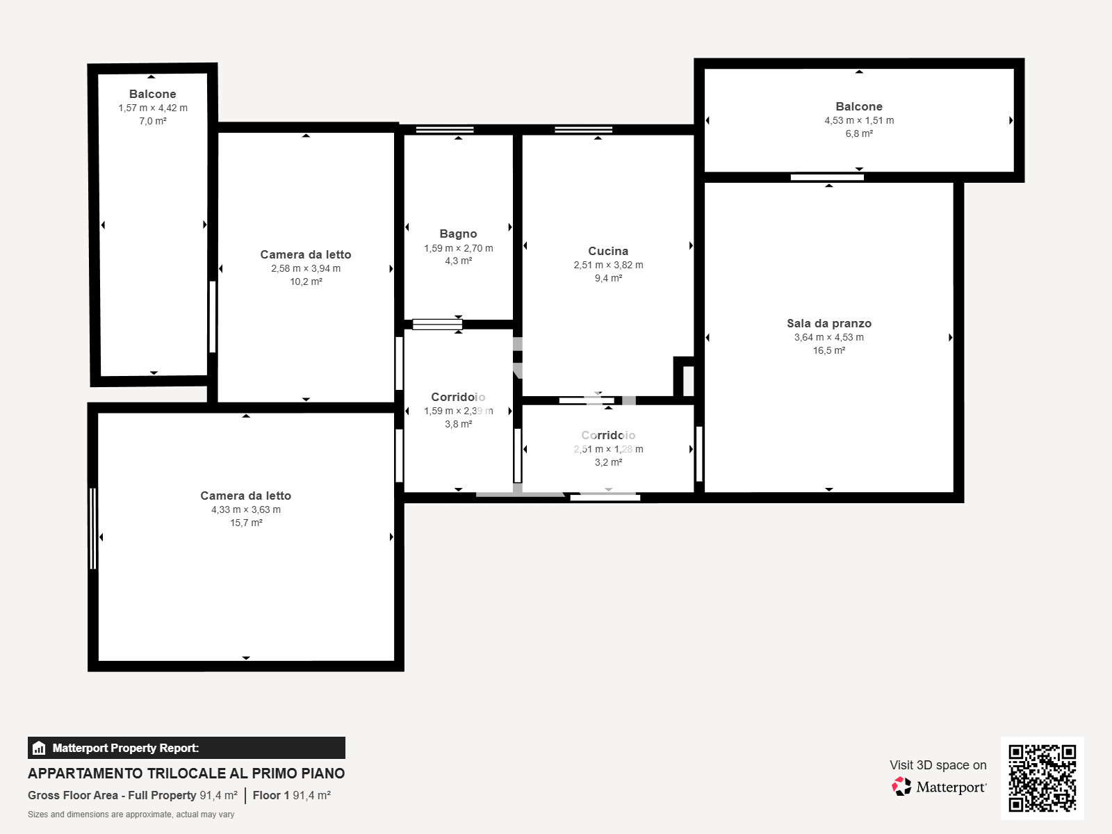 APPARTAMENTO TRILOCALE AL PRIMO PIANO - Floor 1