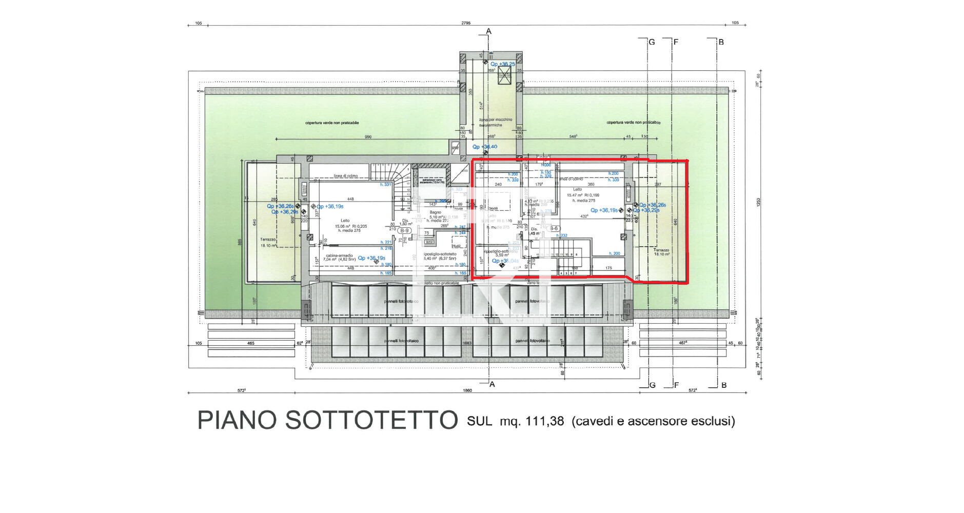 B-6 SOTTOTETTO EVIDENZIATO