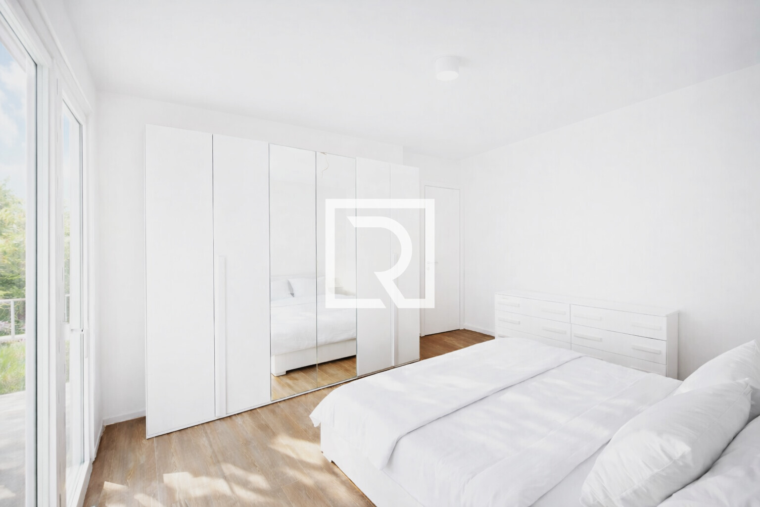 render interno camera da letto