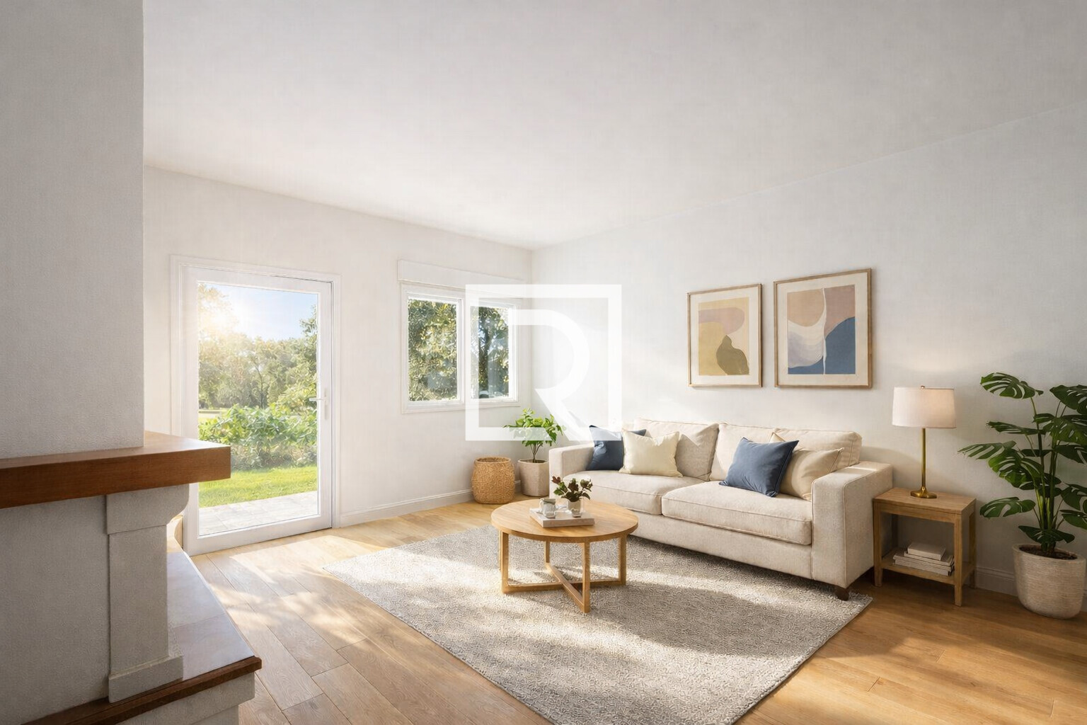 render interno soggiorno