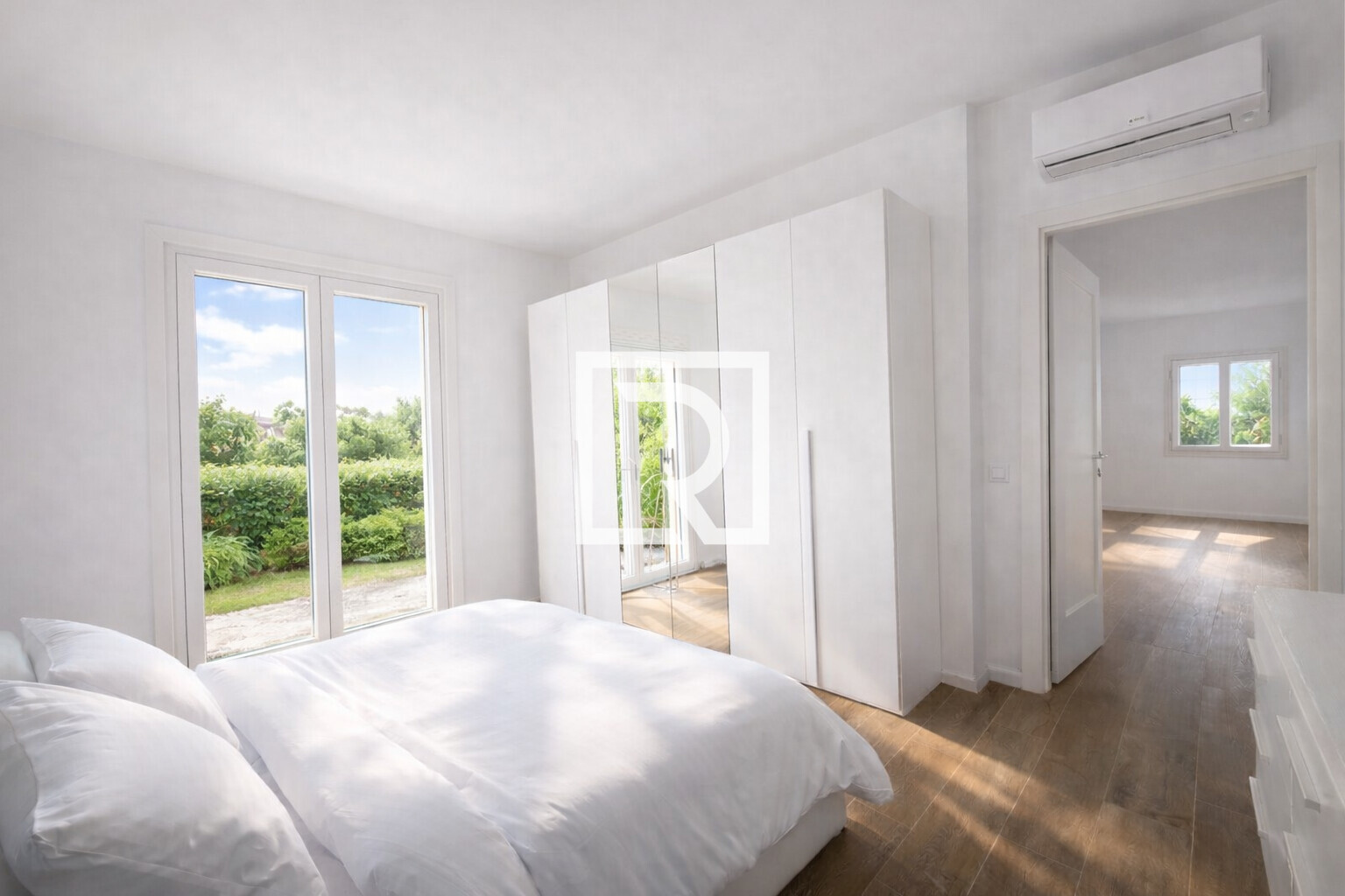 render interno camera da letto