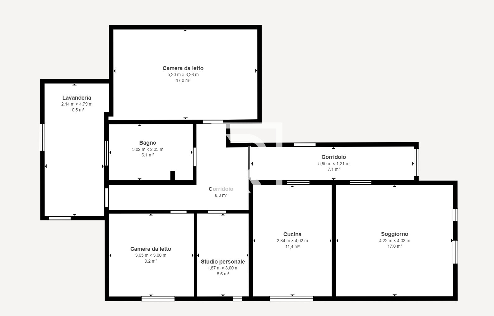 APPARTAMENTO TRILOCALE AL PIANO TERRA - Floor 1
