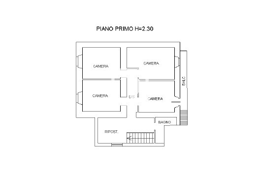planimetria piano primo