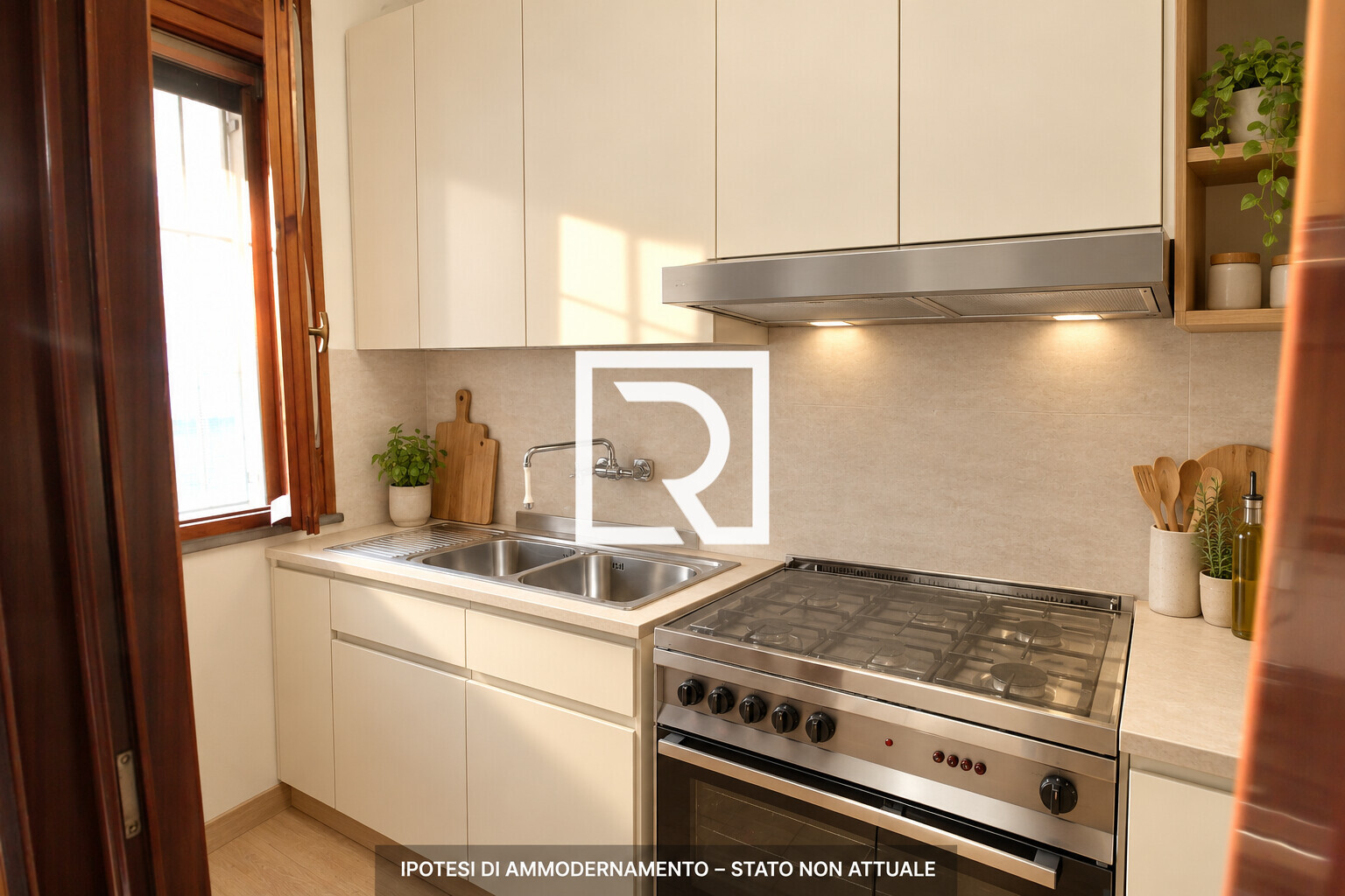 Cucina - ipotesi di ammodernamento - stato non attuale