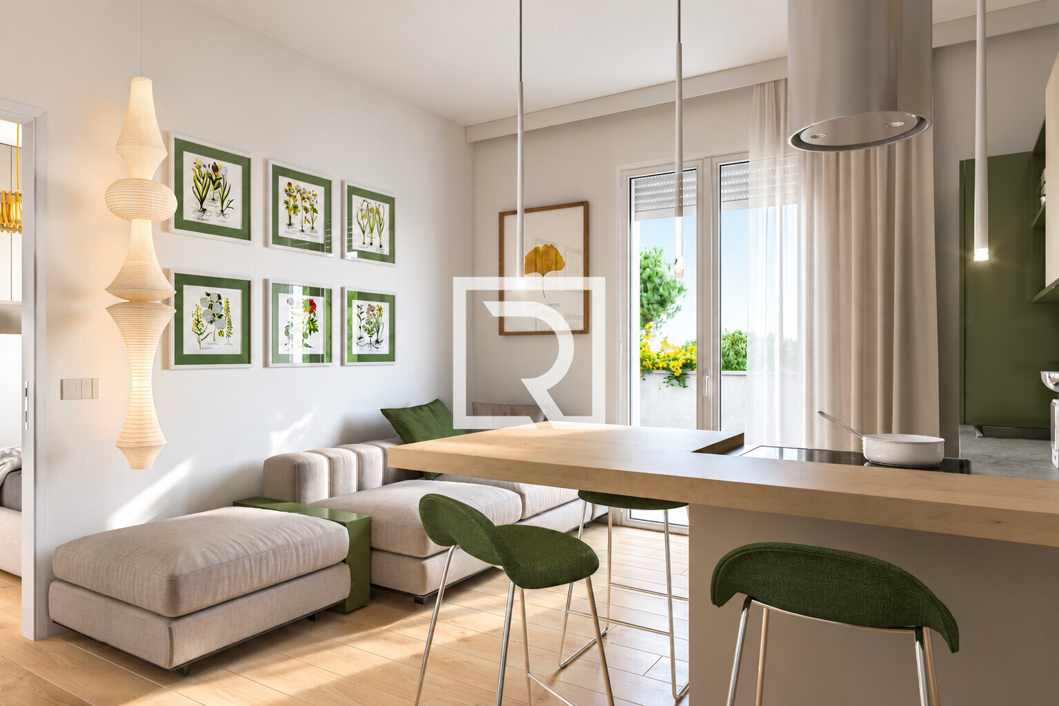 render zona giorno