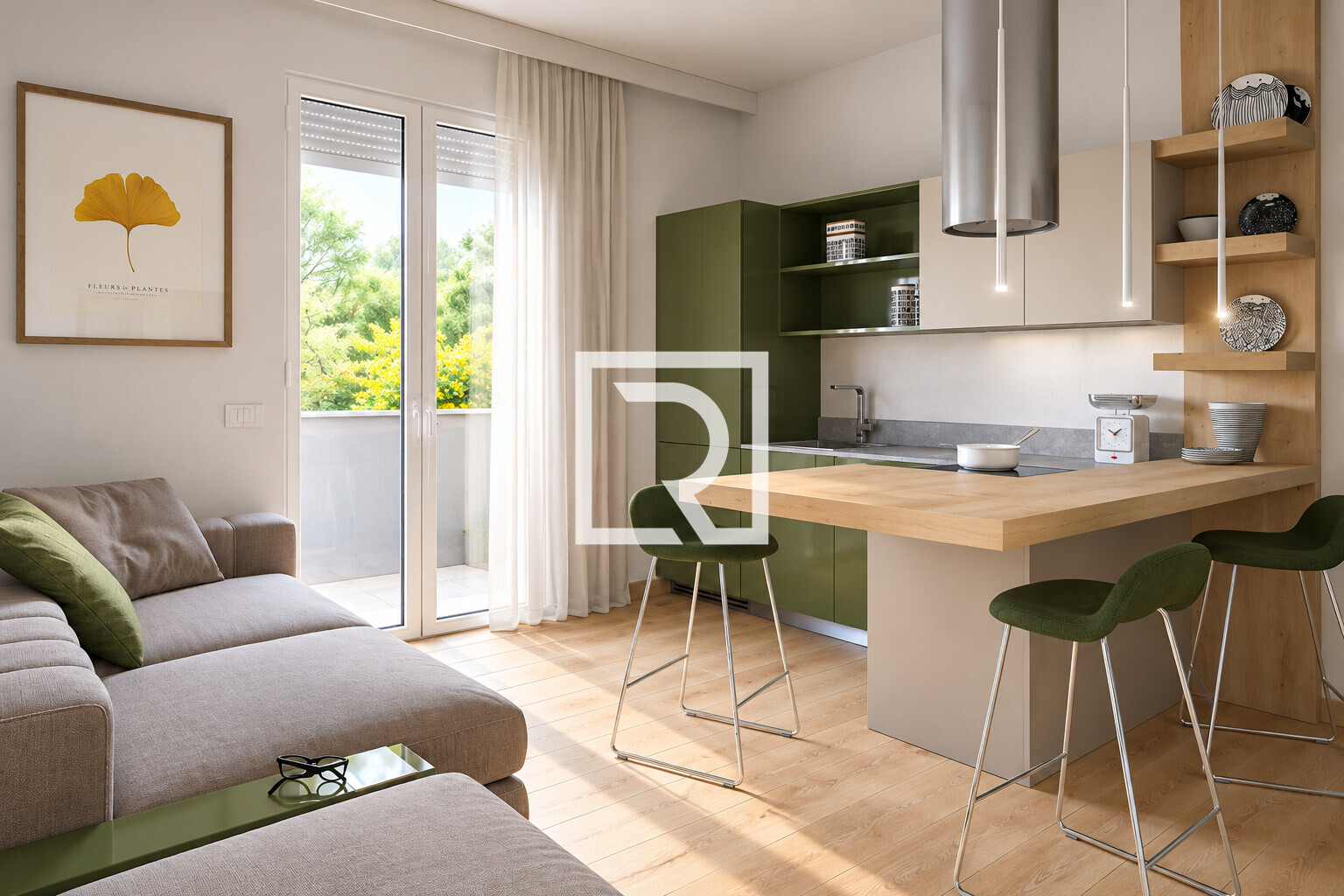 render zona giorno