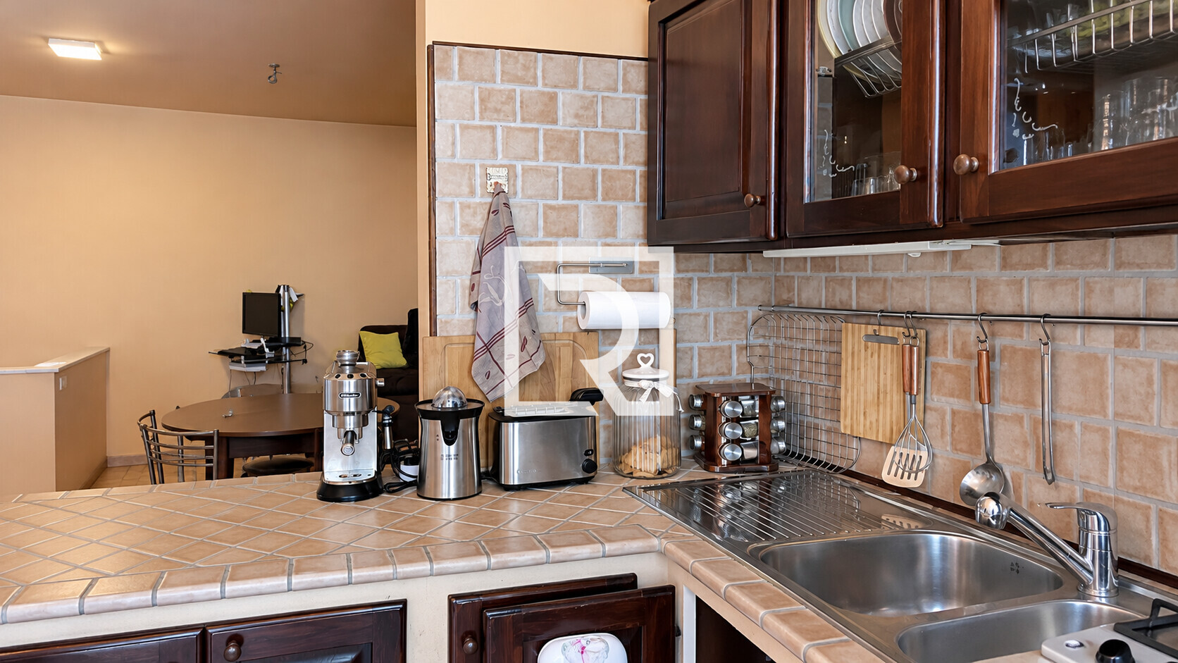 Cosy Tiled Kitchen and Living Space