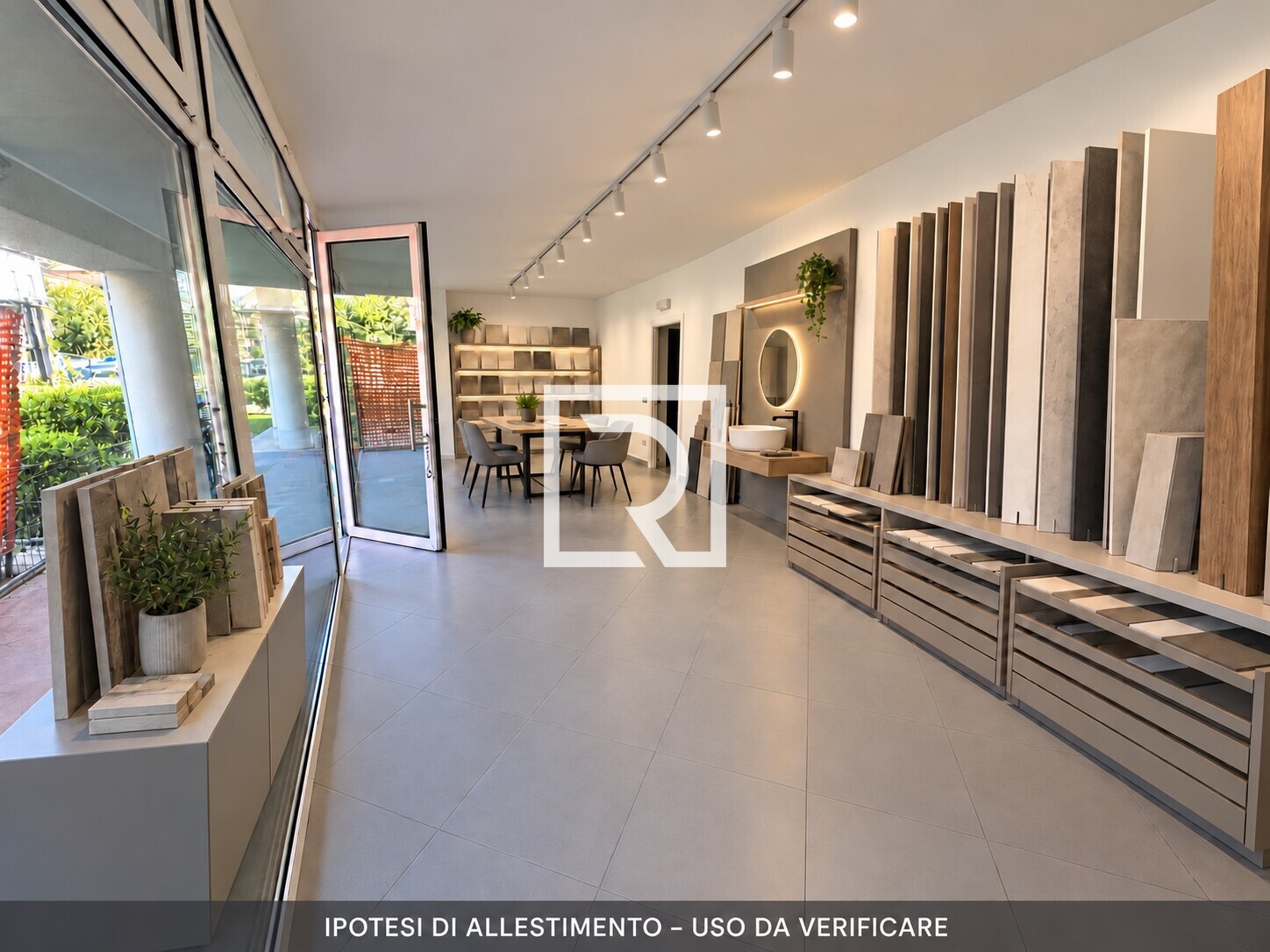 Render showroom - ipotesi di allestimento - uso da verificare