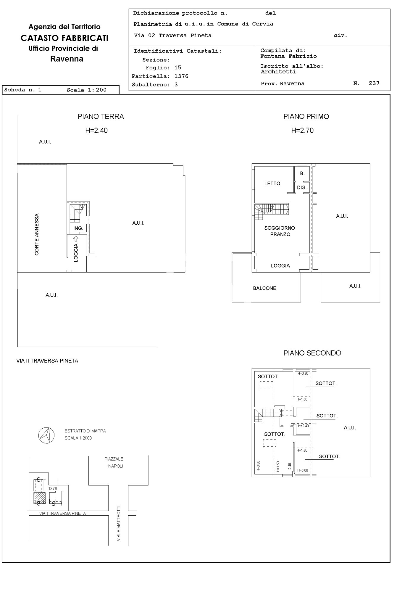 planimetria piano terra,primo e secondo8759