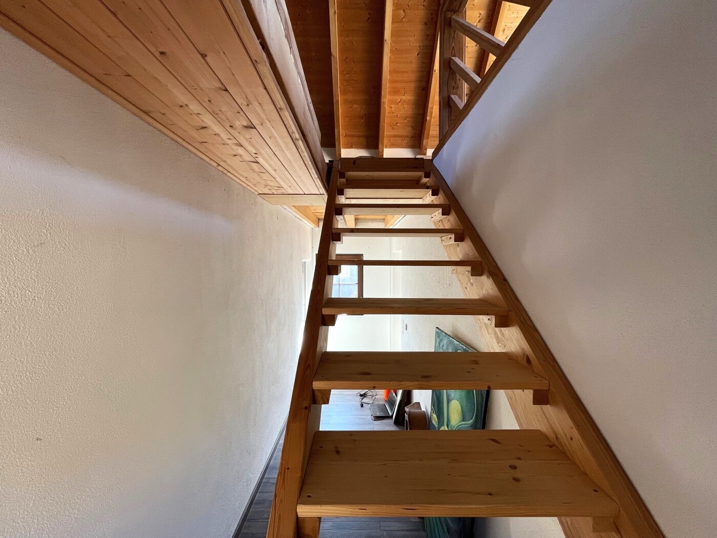 Treppe zum Dachgeschoss
