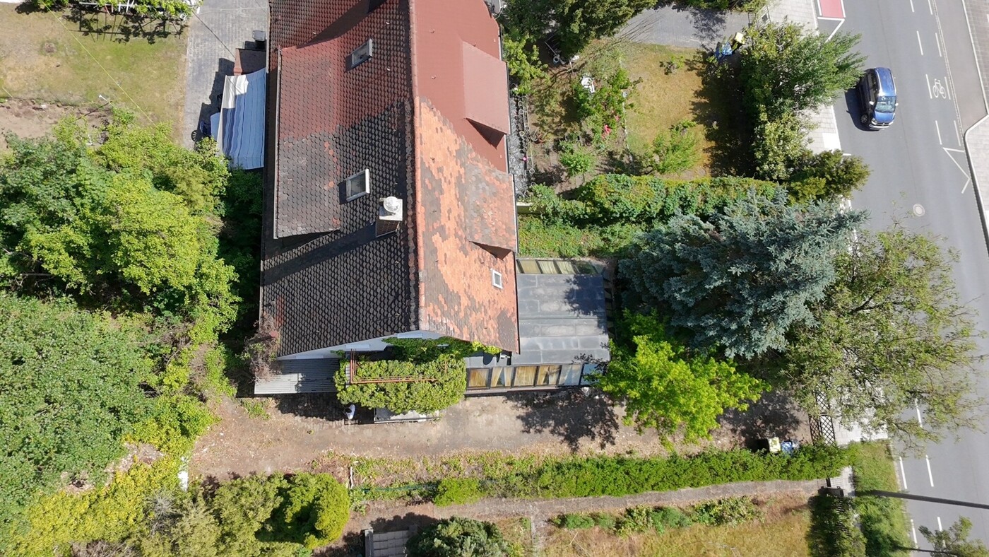 Luftbild - Grundstück - Seitenansicht