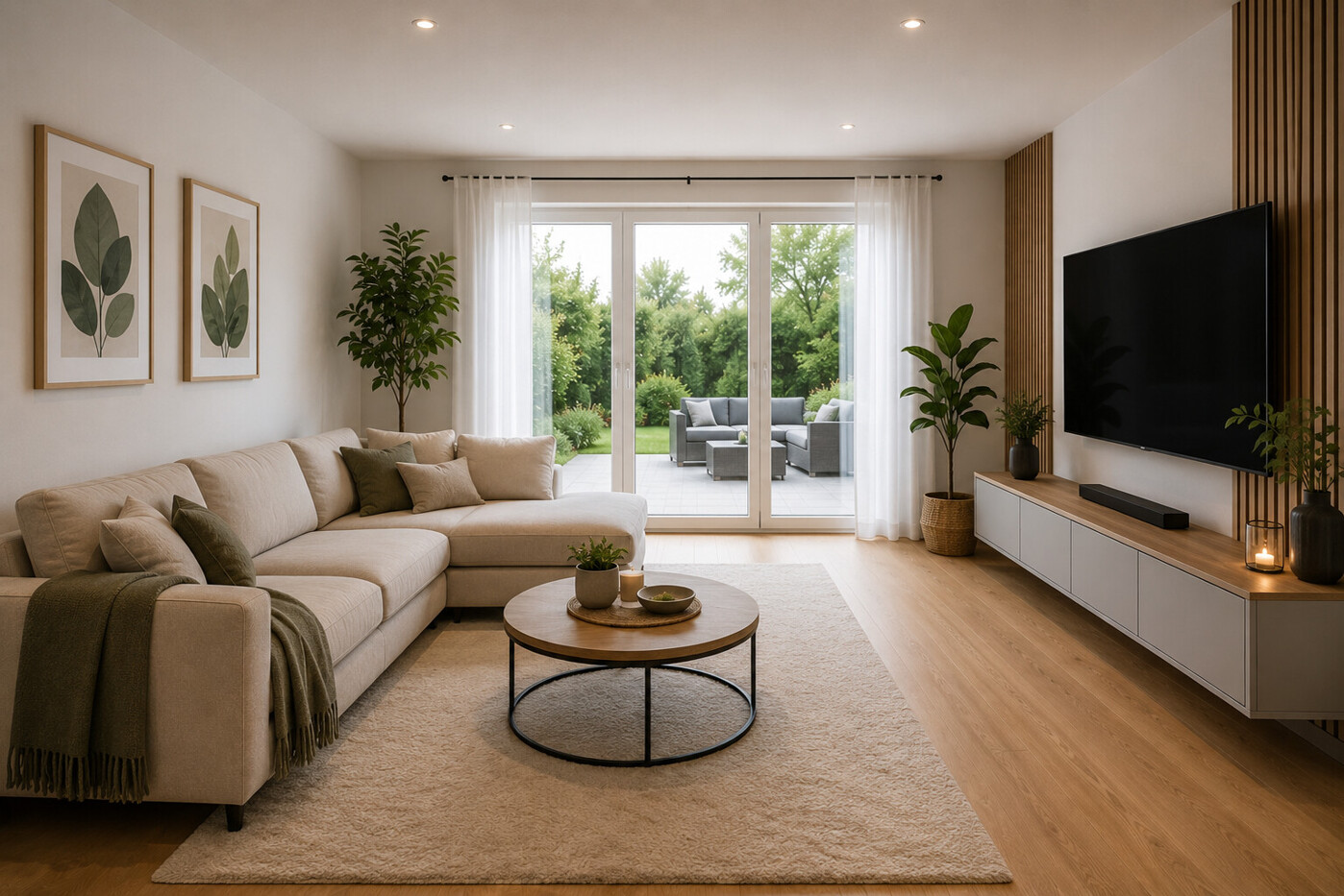 Wohnzimmer 2 - Musterfoto mit AI erstellt