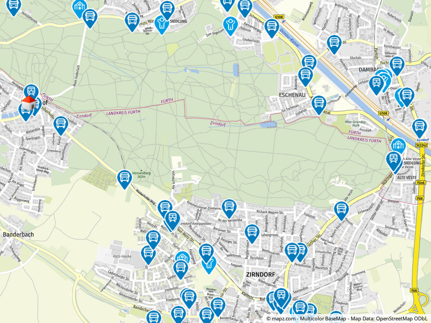 Geolyzer Kartenausschnitt