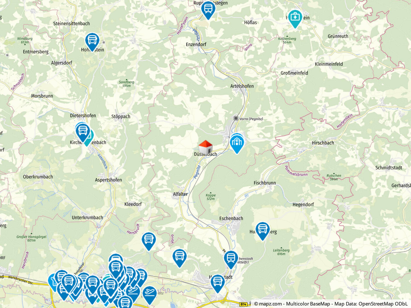 Geolyzer Kartenausschnitt