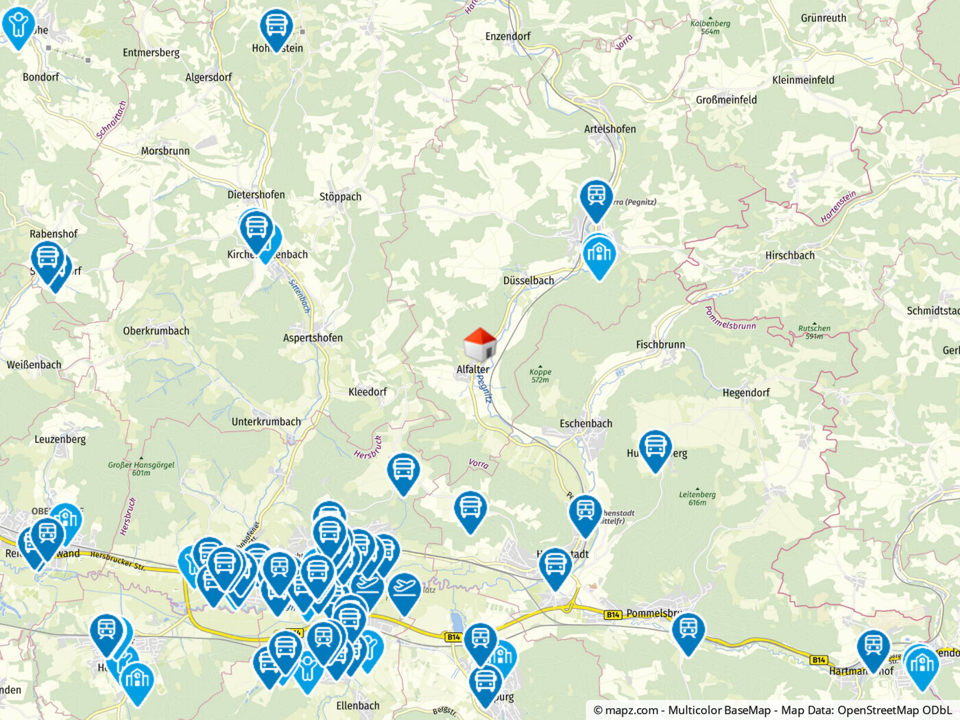 Geolyzer Kartenausschnitt