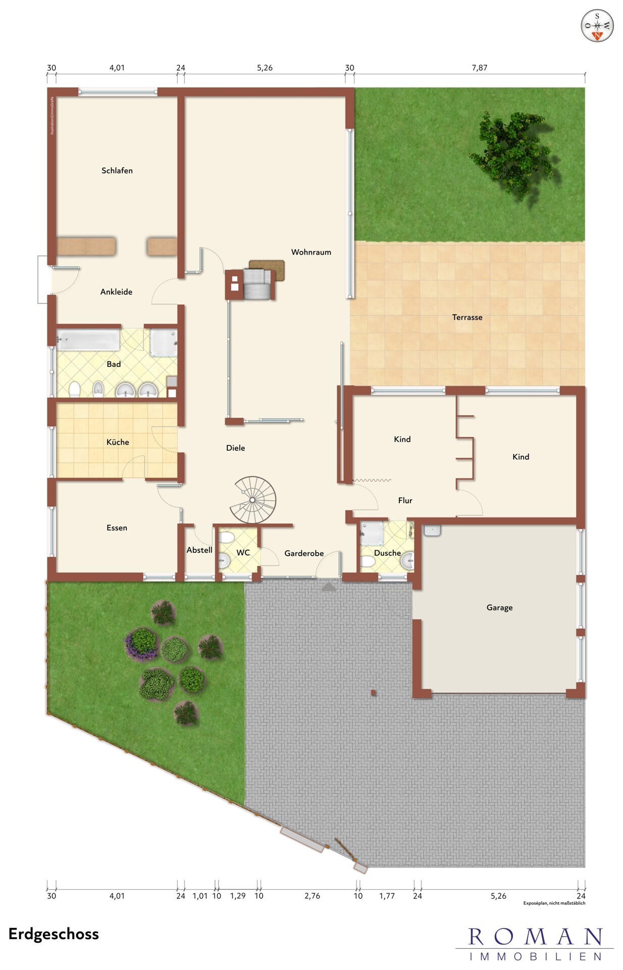 Erdgeschoss - Leerer Grundriss für Ihre Planung
