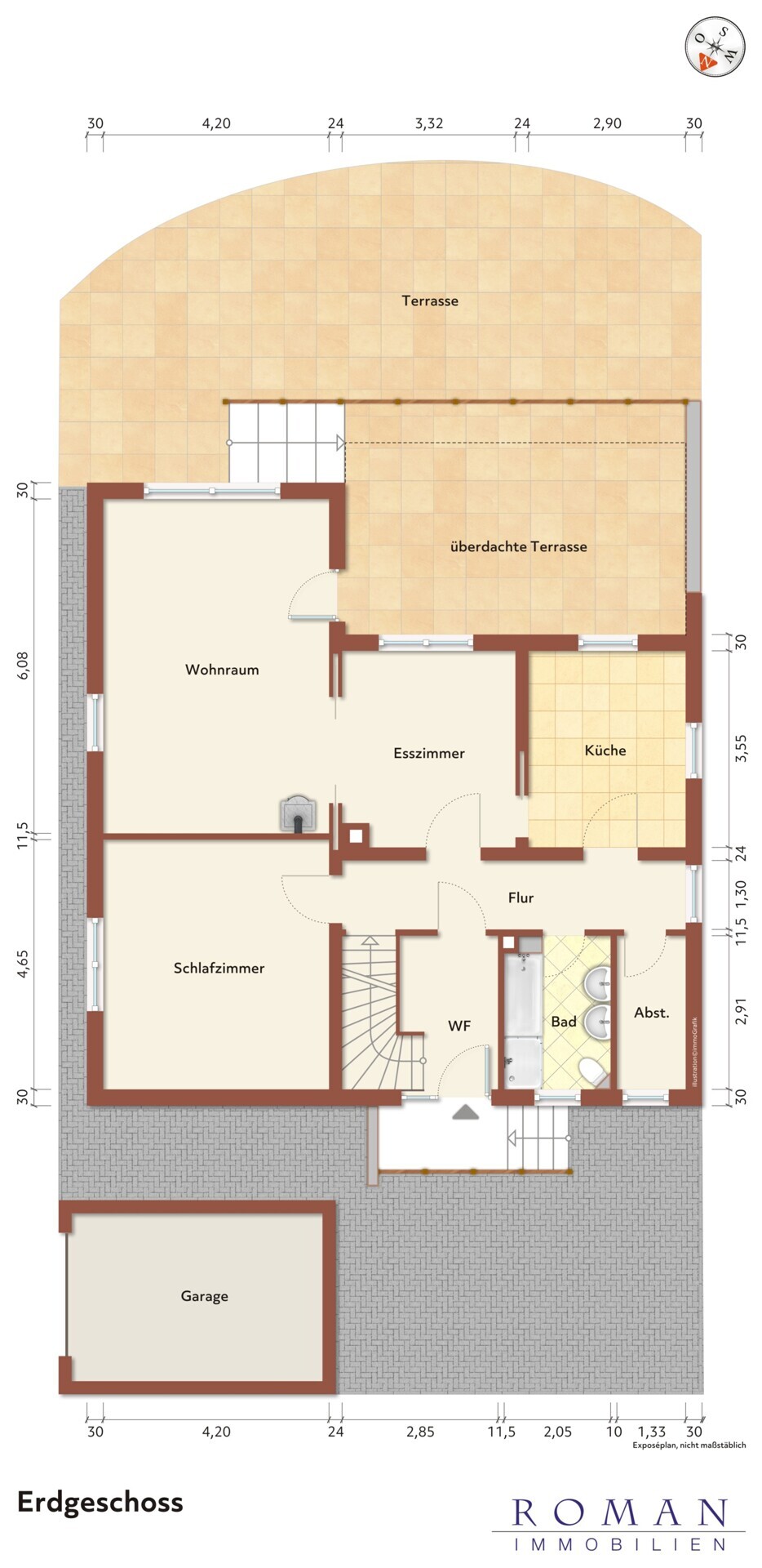 Grundriss Erdgeschoss - leer für Ihre Planung