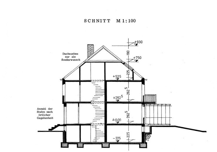 Grundriss Giebelseite