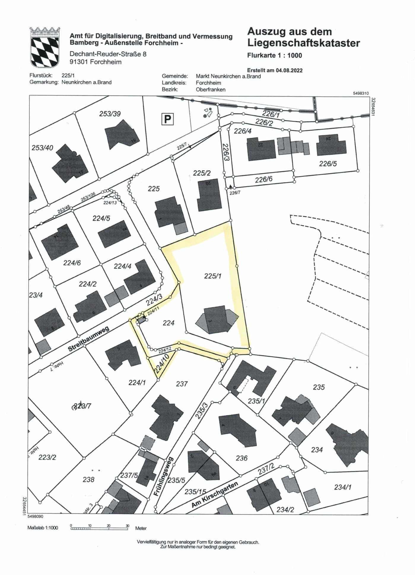 Lageplan Streitbaumweg Neunkirchen