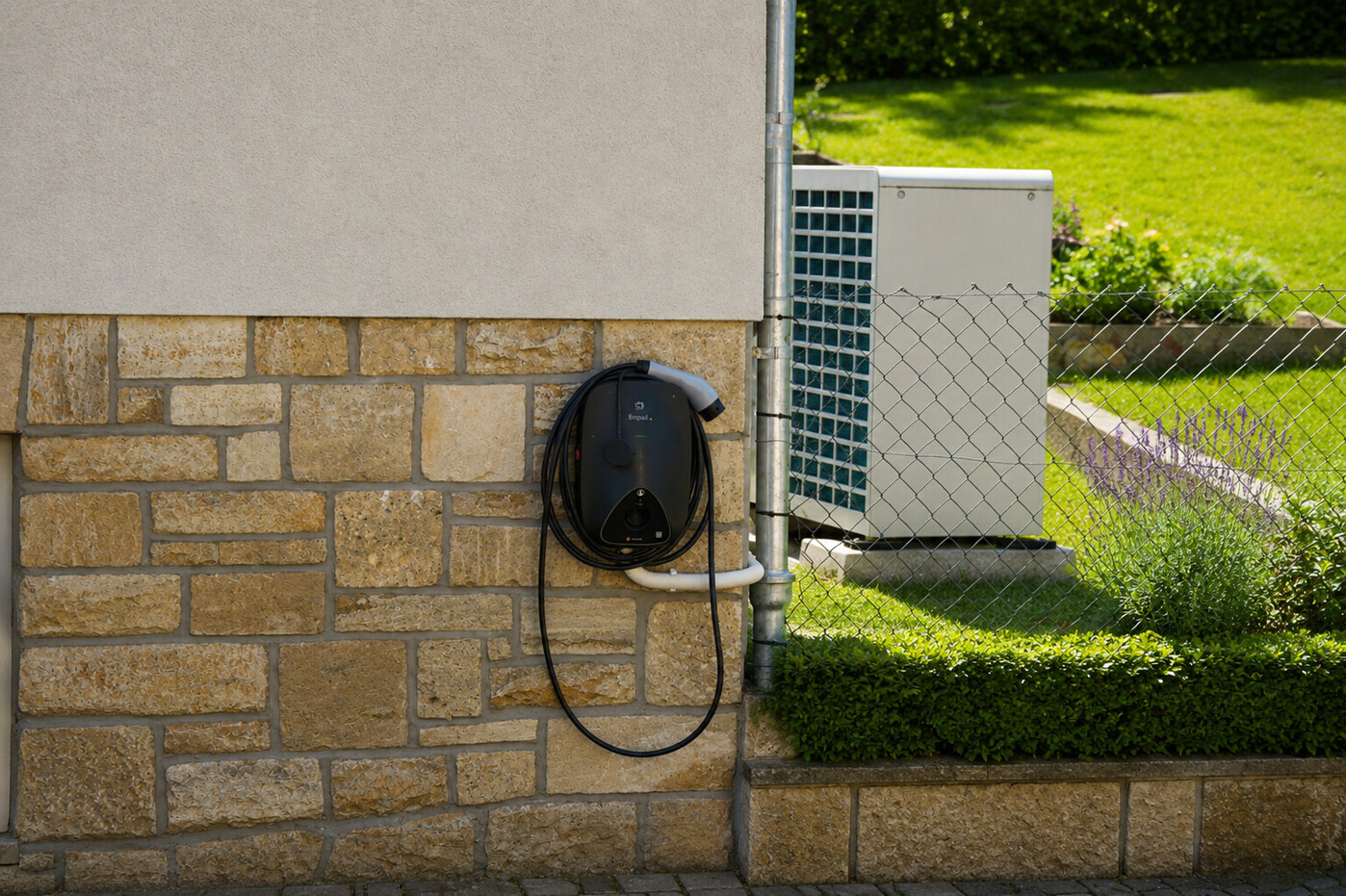 Hauswand mit Wallbox