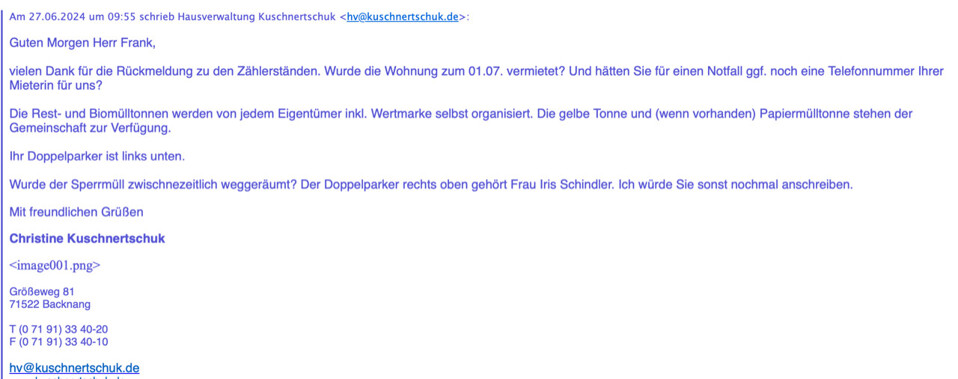 L414 - E-Mail HV an FF bzgl. Zuordnung Stellplätze (27.06.2024)