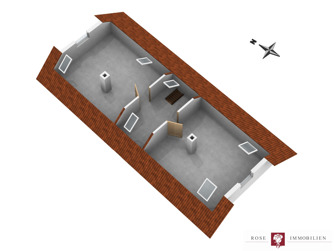 Grundriss Spitzboden (unverbindliche Illustration)