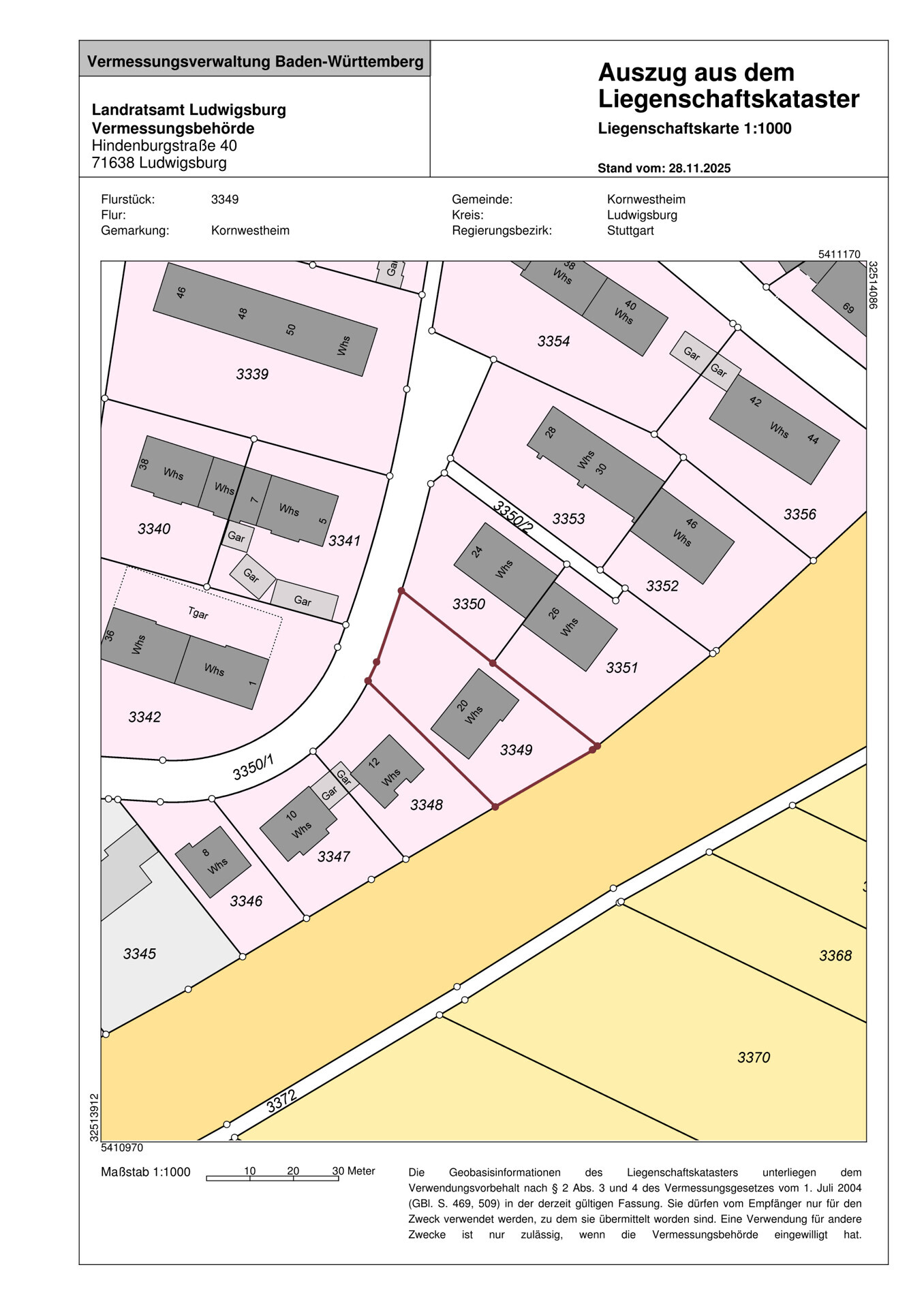 L380 - Lageplan (o. Straßennamen)
