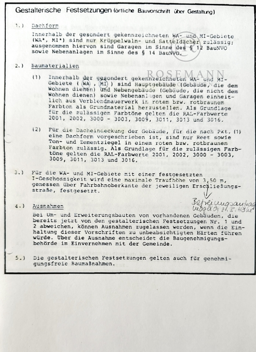 B-Plan Zusatz