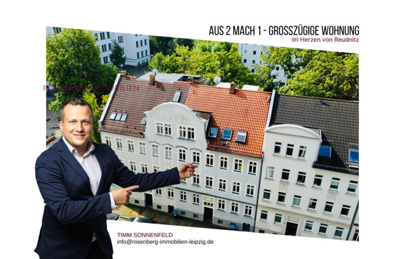 Aus 2 Mach 1 - Wohnungspaket zum Zusammenlegen - Helle 4-Zimmerwohnung im Herzen von Reudnitz
