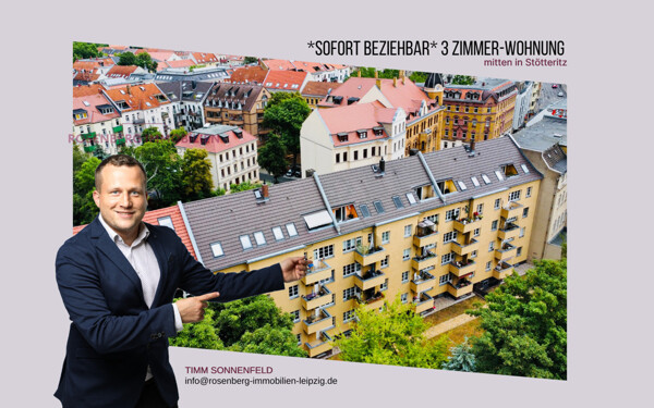 *Sofort beziehbar* - 3-Zimmerwohnung mit Balkon in Stötteritz - Zentrale Lage & dennoch grün